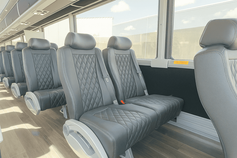 interior of Coach Bus Minneapolis charter bus