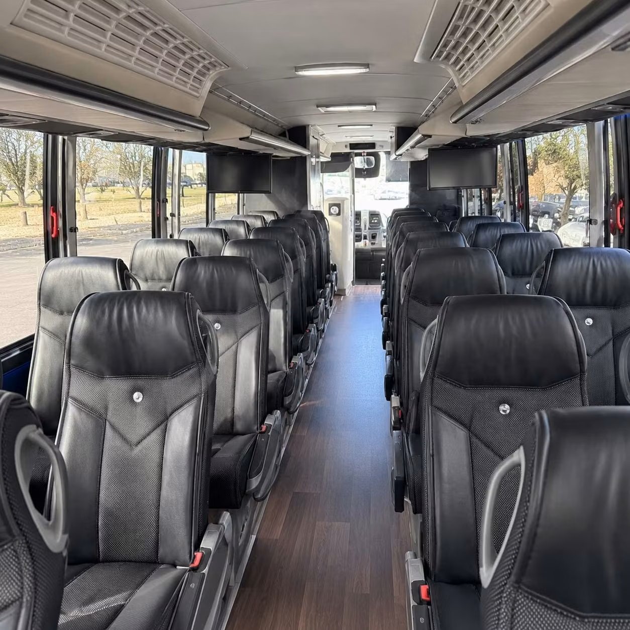 minneapolis charter bus rental interior